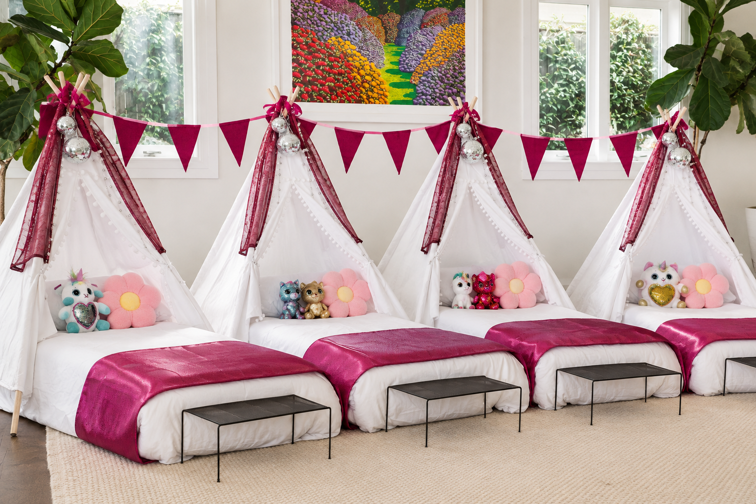Razzle Dazzle sleepover theme by Yuboo