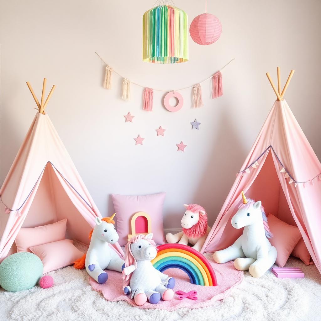 Rainbow sleepover theme by Yuboo